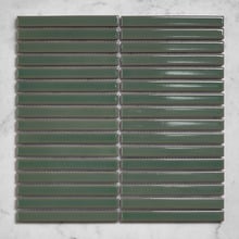 Reid Gloss Green Kit Kat Ceramic Mosaic Tile